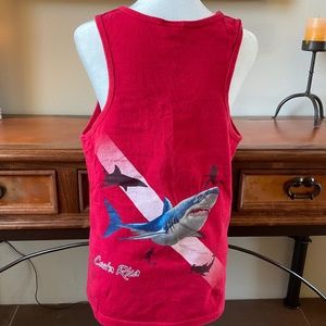 Tucan Tico Costa Rica Shark Tank Top. Red. Men’s Size S